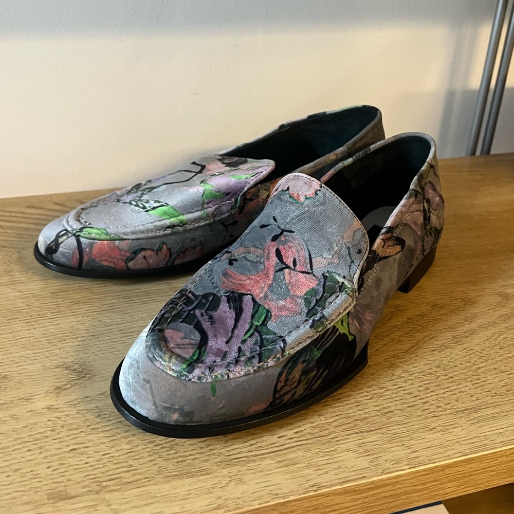 rag & bone Velvet Floral Loafers